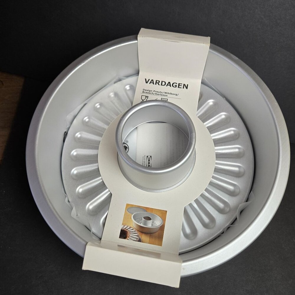 IKEA VARDAGEN Cake Baking Mold With Two Removable Bottoms Silver 802.569.83 Anod